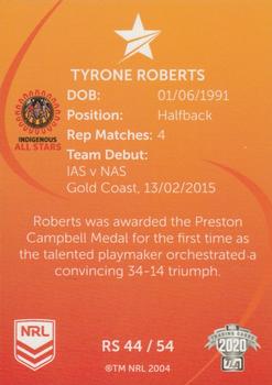 2020 NRL Traders - Representative Stars #RS44 Tyrone Roberts Back